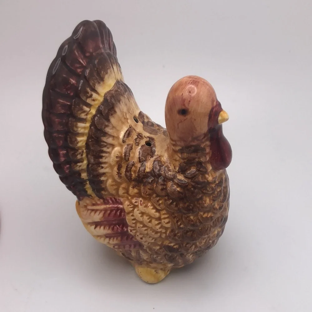 Cute Turkey on Platter Salt Shaker Crate&Barrel